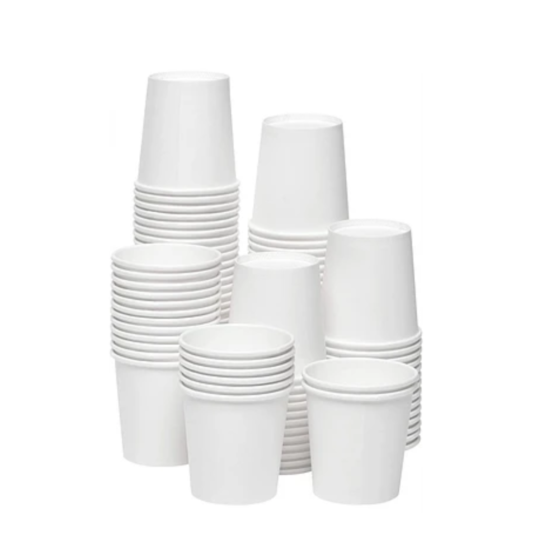 Vaso polipapel kraft blanco  8 onzas pack 50 unidades