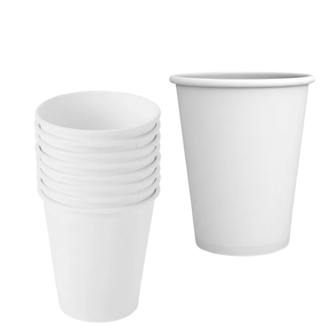 Vaso polipapel kraft blanco  8 onzas pack 50 unidades