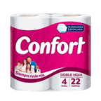 Papel higiénico confort doble hoja 22 metros 4 unidades