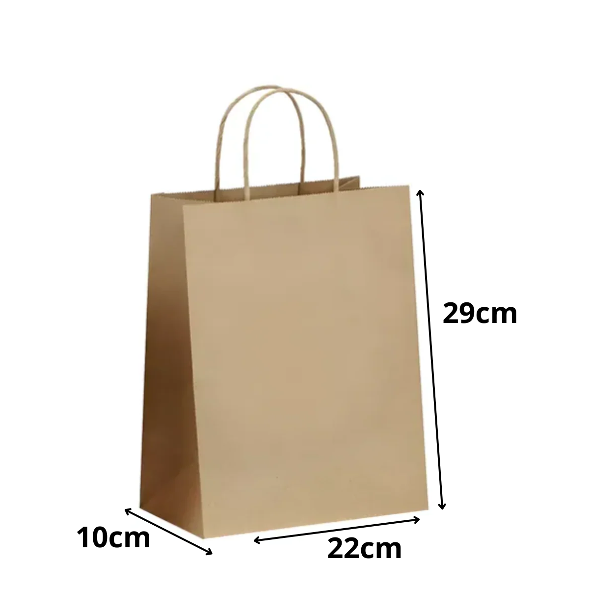 Bolsas de Papel Kraft 22x29x10 cm