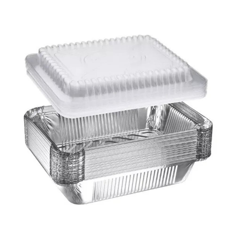 Bandeja De Aluminio C-18 con Tapa Transparente Pack 50 und