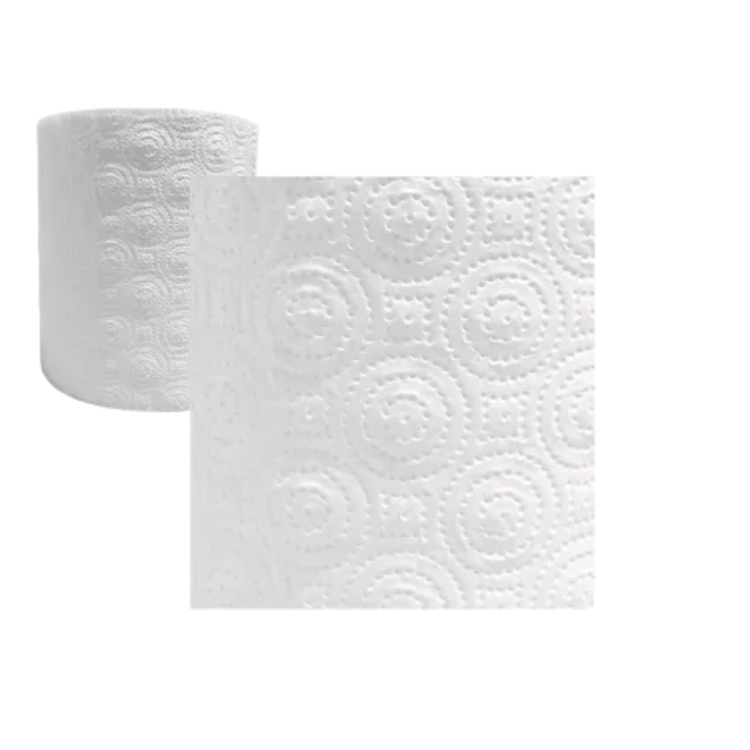 Toalla de papel doble hoja prepicada 120m Pack 2