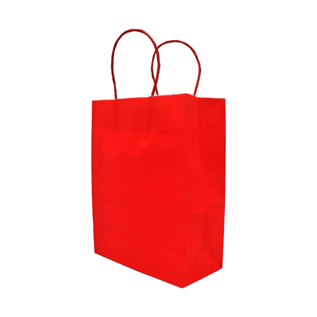 bolsas de papel kraft roja pack 12 unidades