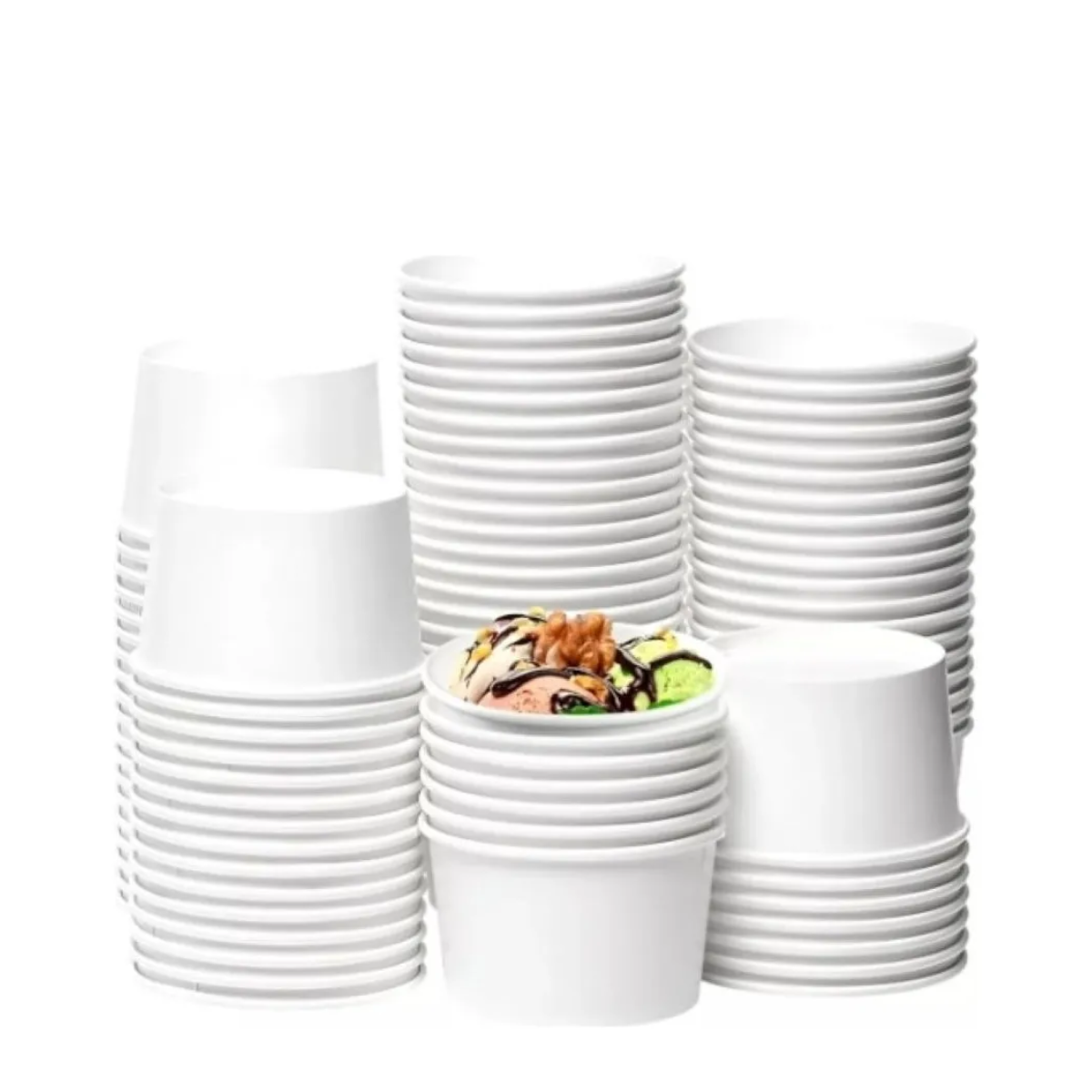 Pote de polipapel  para postre 4,5 onzas pack 50 unidades