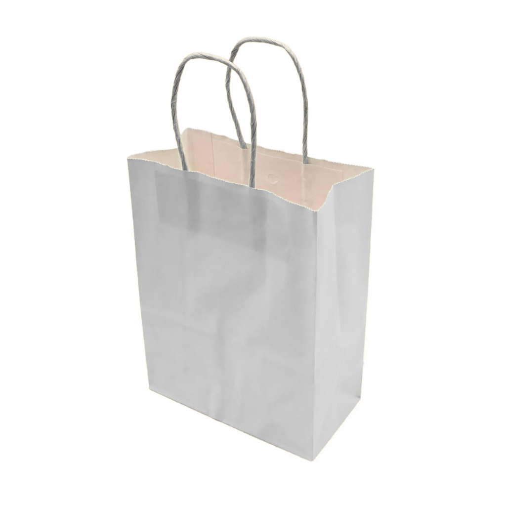 Pack 12 Bolsas de Papel Kraft con Manilla 21x16x8 cm