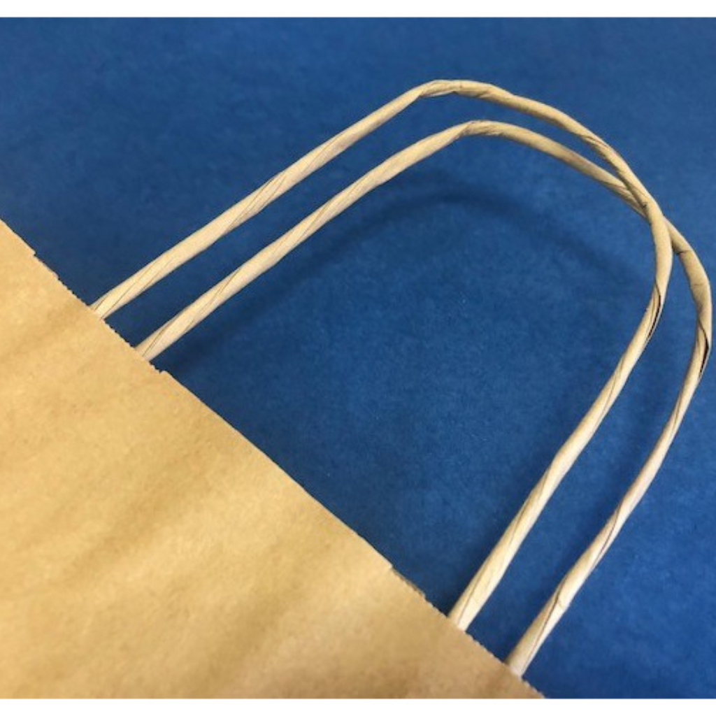 Bolsa Kraft 29x27x16cm con Manilla Pack 100 Unds