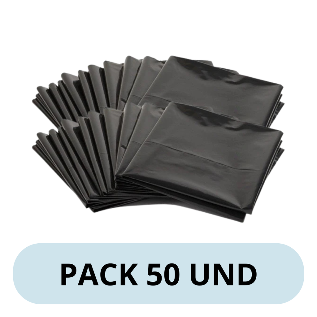 Bolsa De Basura Negras 100x120cm Pack De 50 Unidades