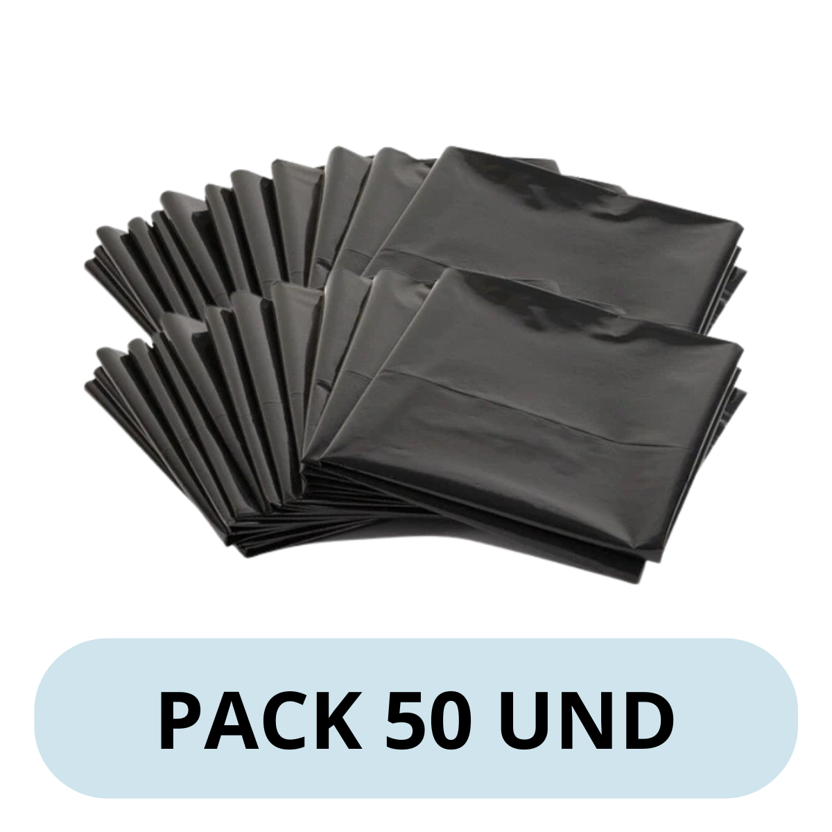 Bolsa De Basura Negras 100x120cm Pack De 50 Unidades