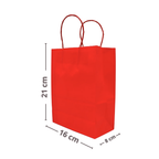 bolsas de papel kraft roja pack 12 unidades
