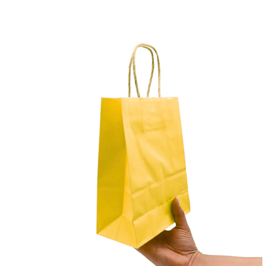 Bolsas Kraft con Manilla 21x16x8 cm pack 12 unidades