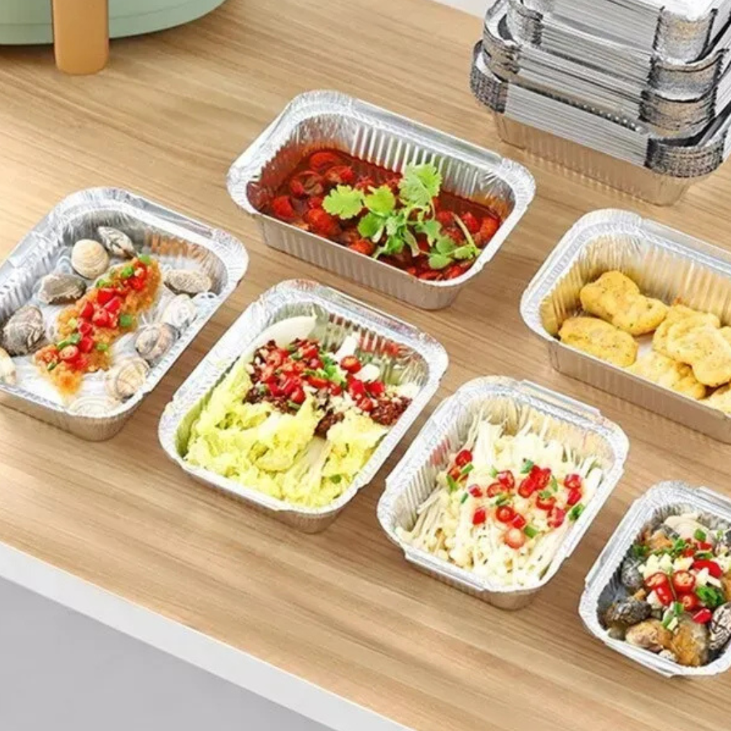 Bandeja De Aluminio C-18 con Tapa Transparente Pack 50 und