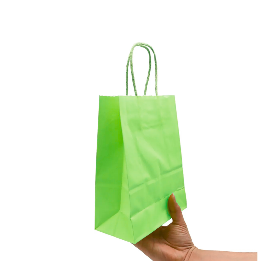 Bolsas de Papel Kraft con Manilla 21x16x8cm Pack 12 Unidades