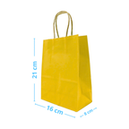 Bolsas Kraft con Manilla 21x16x8 cm pack 12 unidades