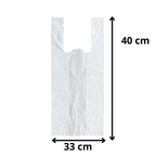 Bolsas Camiseta Plásticas Blancas 33x40cm Pack 100 und Multiusos