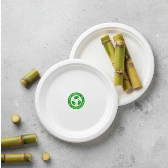 plato biodegradable de 15cm pack de 50 unidades