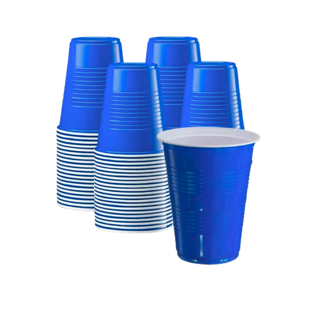 Vaso plástico azul 16 onzas pack 25 unidades