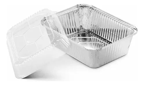 Bandeja De Aluminio Con Tapa Domo C-10 Pack 20 Und