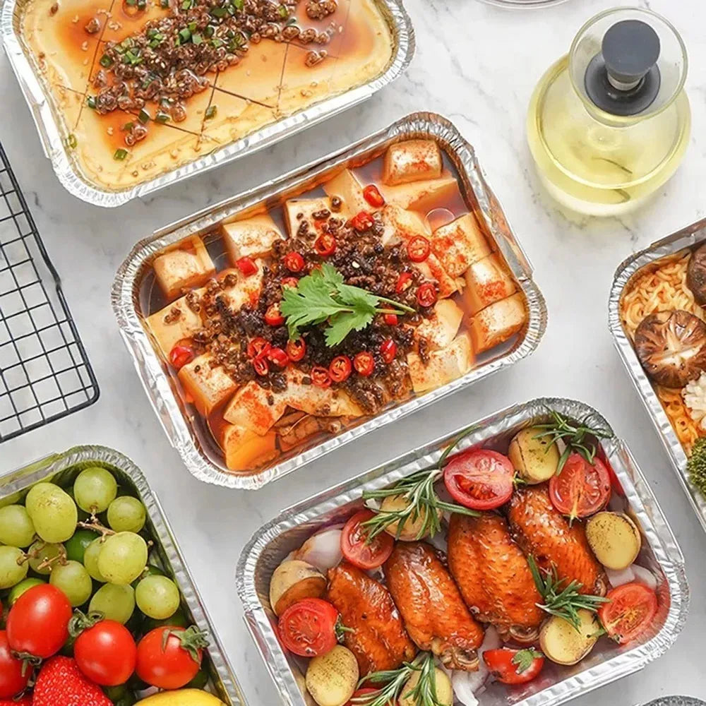 Bandeja de Aluminio C-50 con Tapa Transparente pack 10 unidades