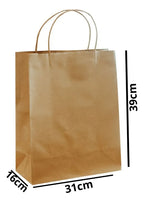 Bolsas Papel Kraft Con Manillas  31x16x39 Pack 100 Unid