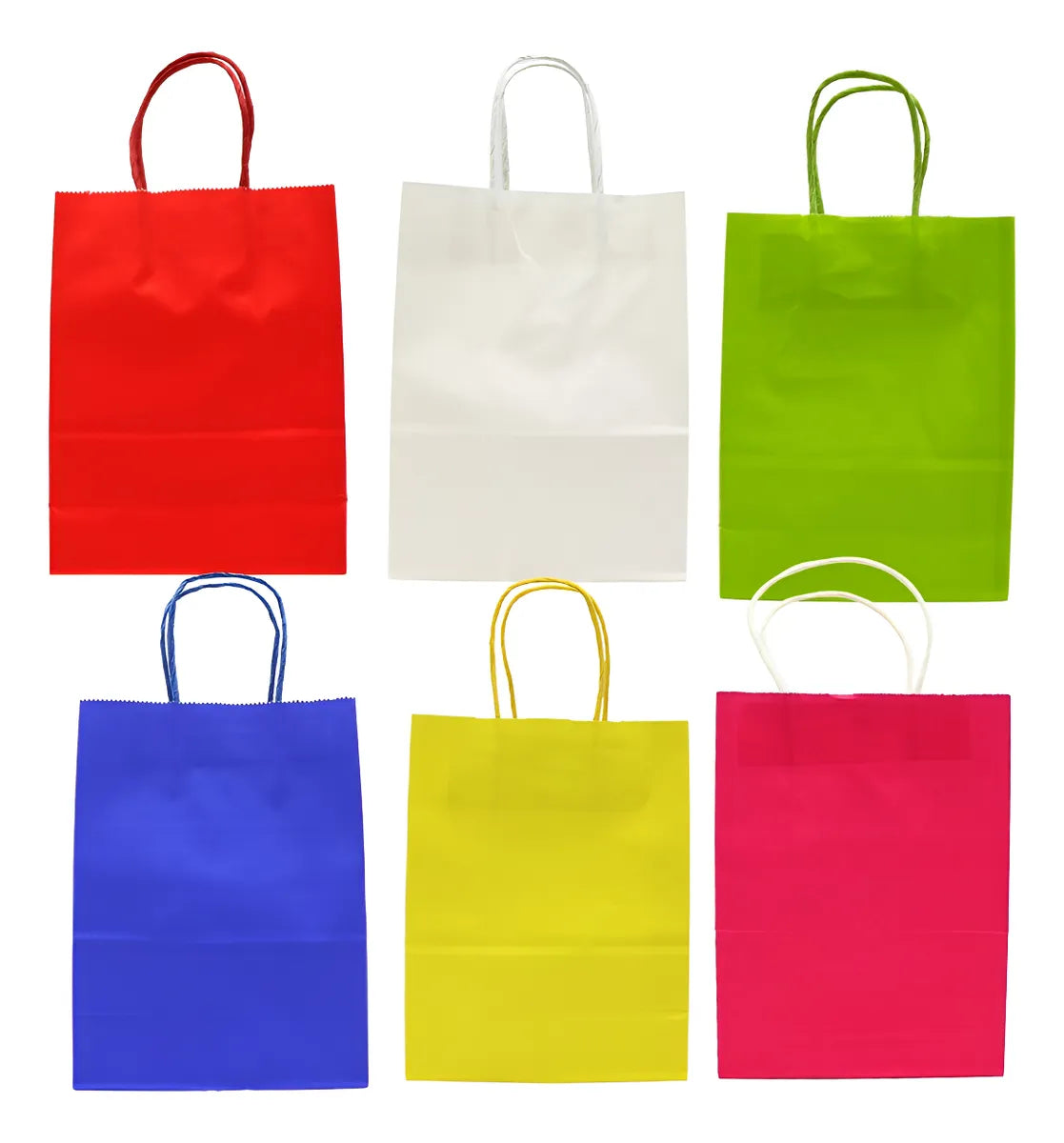 Bolsas Kraft Fiesta 6 Unidades 21x16x8cm